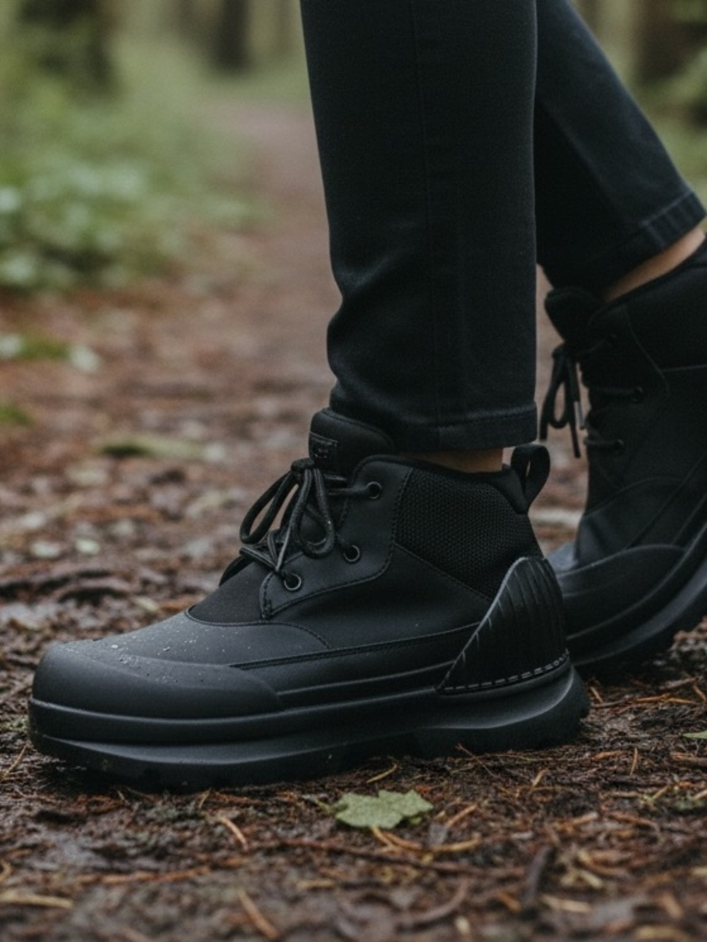 UGG Women’s Black Neumel X Waterproof Weather Lace Up Boot